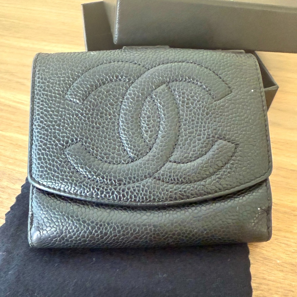 Chanel Black Leather Women's wallet